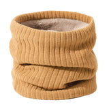 Winter Scarf for Men Fleece Ring Bandana Knitted Warm Solid Scarf Women Neck Warmer Thick Cashmere Hot Handkerchief Ski Mask