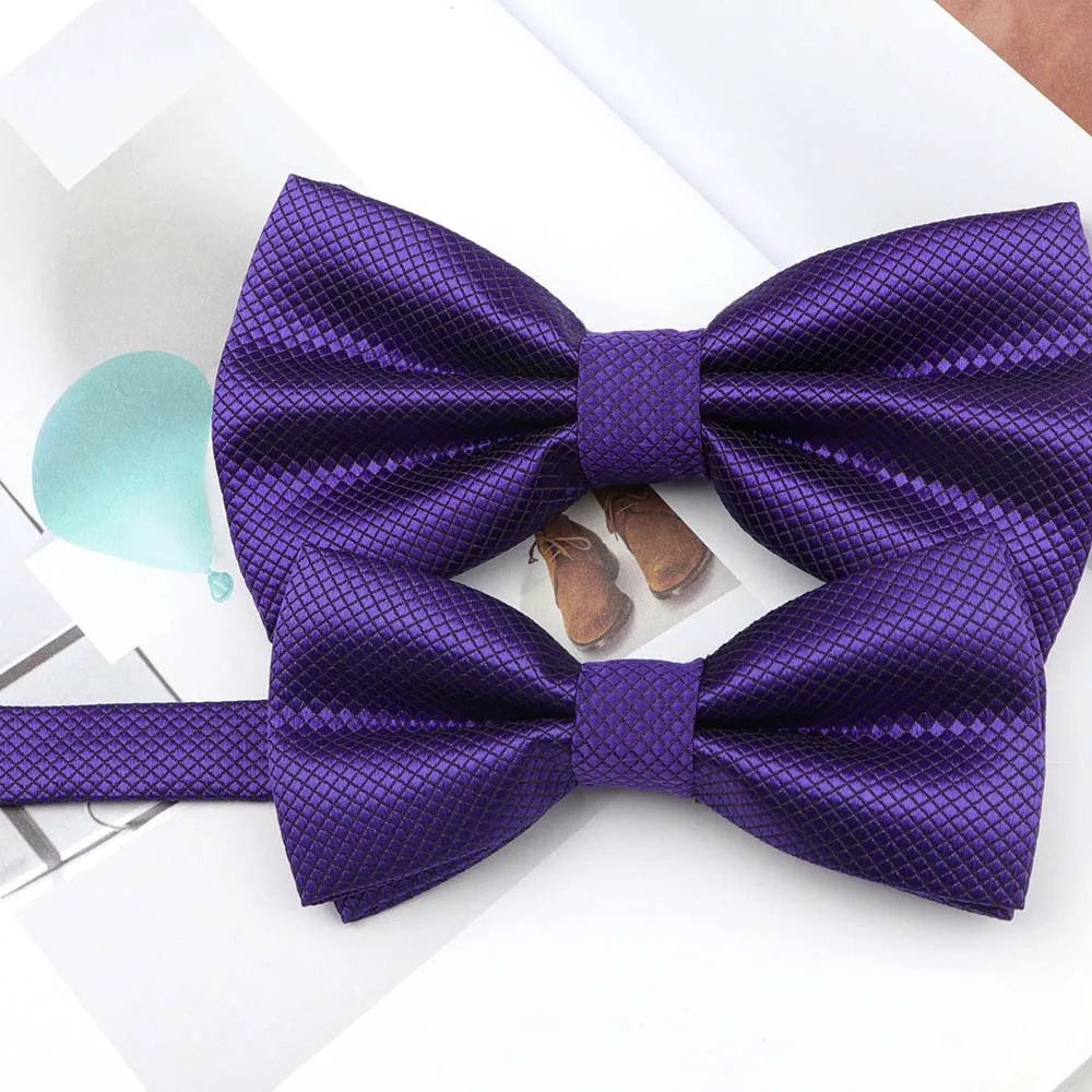 Solid Colorful Parent-Child Bowtie Set Classic Cute Family Butterfly Party Dinner Wedding Design Cute bow tie Accessory NO.1-15