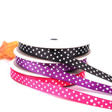 10mm 5Yards Polka Dots Printed Grosgrain Ribbons Wedding Festival Party Decorations Bow Craft Card Gifts Wrapping Supplies DIY