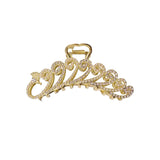 2021 New Elegant Gold Hollow Geometric Metal Hair Claw Vintage Hair Clips For Women Headband Hairpin Hair Crab Hair Accessories