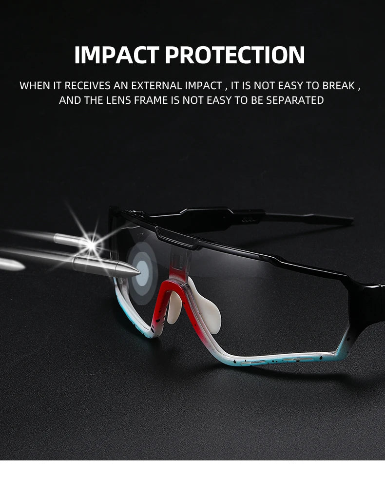 ELAX Brand New Style Photochromic Sunglasses Sports Men Women Mtb Bike Bicycle Eyewear Cycling Glasses