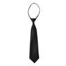 1PC Ties Student Retro Black Solid Silky Narrow Neck Tie Slim Smooth Women Zipper Necktie Casual Elegant All-match Trendy Unisex