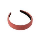 2022 Gentle Pink Womans Hairbands Girl Sweet Plush Wide Side Sponge Headband Hair Hoop Fashion Simple Solid Color Hair Accessory
