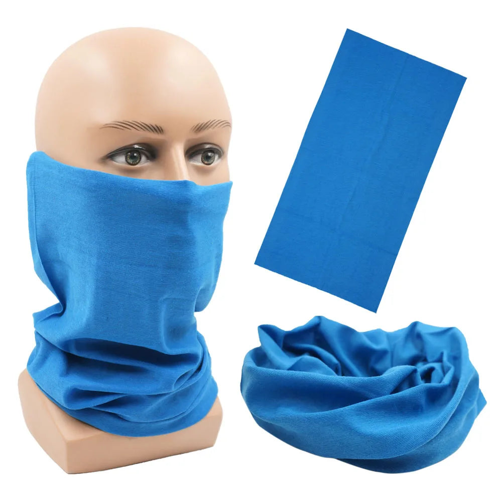 Outdoor Magic Bandana Solid Neon Color Cycling Hiking Scarves Headband Polyester Fashion Neck Cover Fishing Windproof Face Mask
