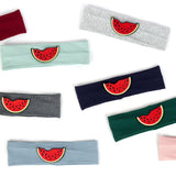 6 Months-3 Years Old Kids Headband Pure Color Cute Watermelon Pattern Soft Elastic Headwear Loose HeadWrap for Boys and Girls