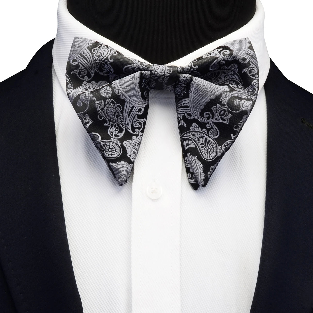 Ricnais Fashion Silk Pasley Floral Big Bowtie Yellow Red Jacquard Bow Tie For Men Business Wedding Party Ties Gigt Accessories
