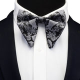 Ricnais Fashion Silk Pasley Floral Big Bowtie Yellow Red Jacquard Bow Tie For Men Business Wedding Party Ties Gigt Accessories