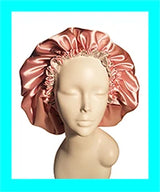 Leopard Print Satin Bonnet Cap Wide Rubber Band Nightcap Hair Care Hat