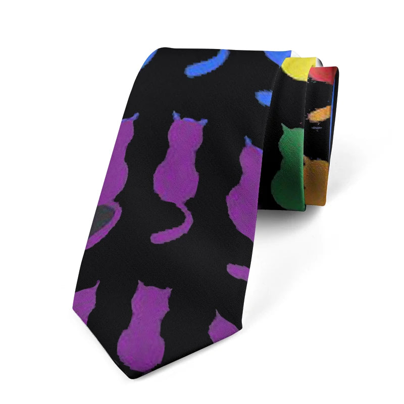 Creative Design Mathematical Symbol Men's Tie Funny Animal Peacock Print Polyester Business Casual Tie Party Shirt Accessories