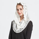 New Fashion Female Ladies veil Tassel Shawls And Scarves Autumn Catholic Mantilla church Women Scarf Fashion Women Scarf