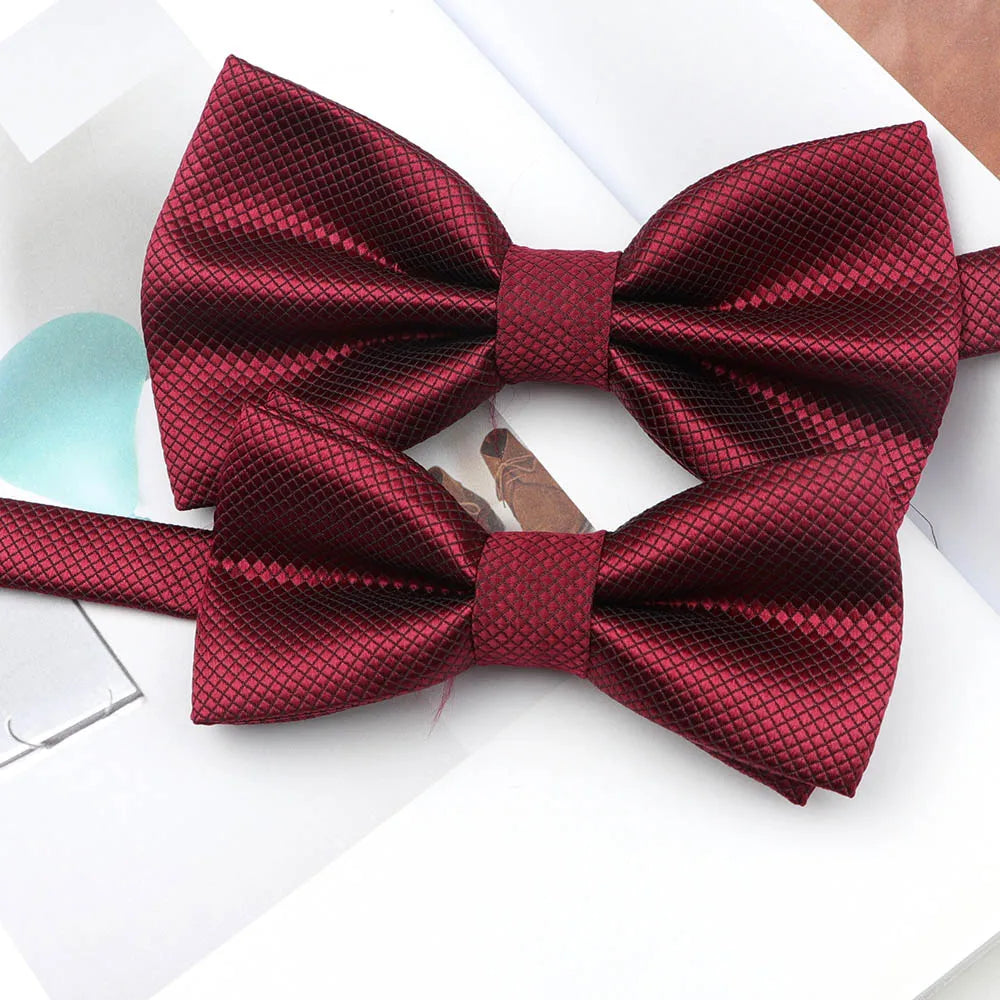 Solid Colorful Parent-Child Bowtie Set Classic Cute Family Butterfly Party Dinner Wedding Design Cute bow tie Accessory NO.1-15