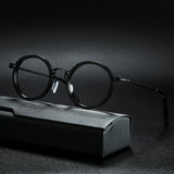 Vintage Pure Titanium Eyeglasses Frame Men Round Ultra Light Glasses Frame Women Retro Luxury Brand Designer Eyewear