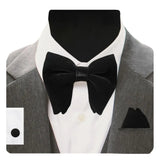 GUSLESON Velvet Big Bow Tie Men's Bowties Pocket Square Cufflinks Set with Gift Box Solid Red Yellow Necktie For Man Wedding