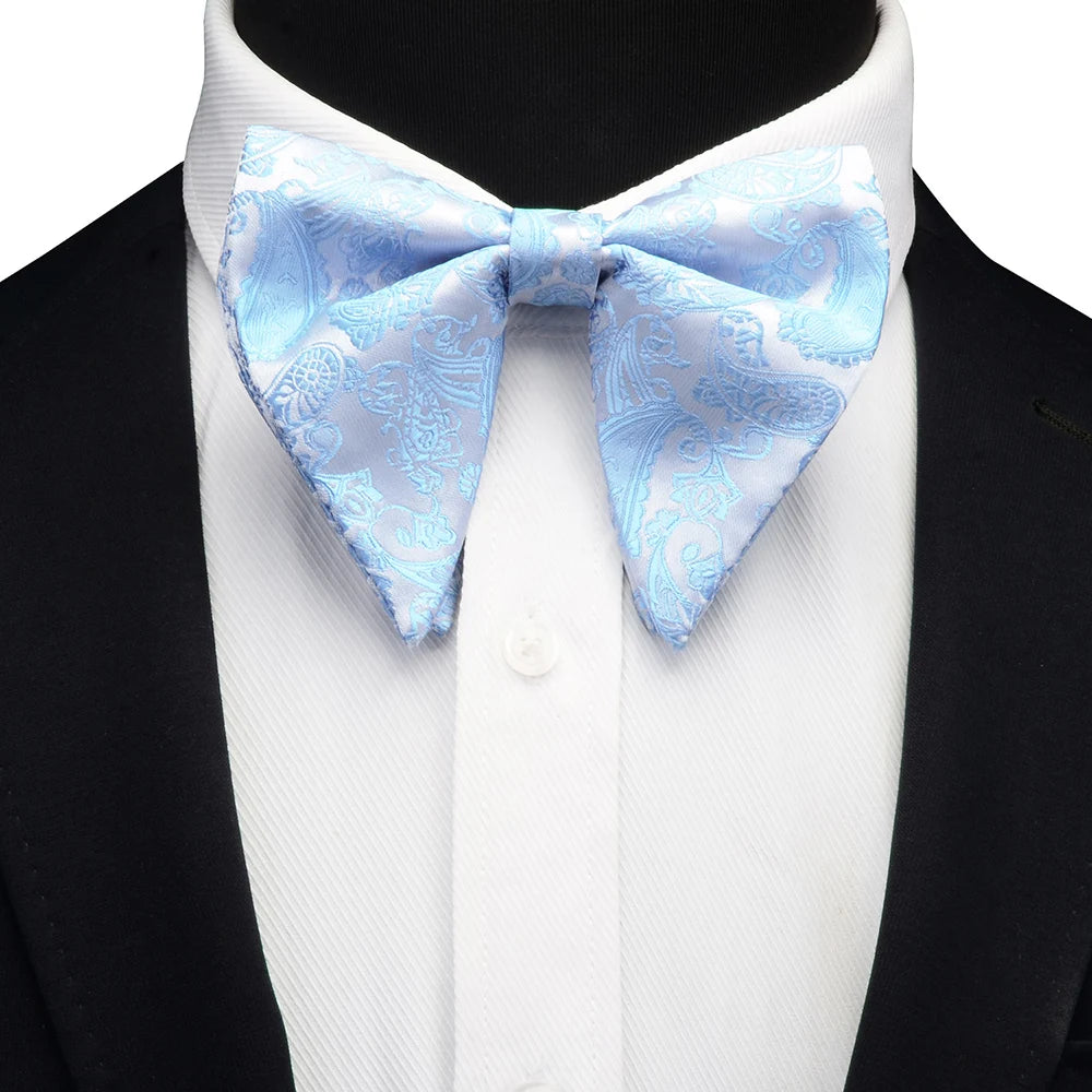 GUSLESON Fashion Paisley Bow Tie For Men Women Classic Big Bowtie For Party Wedding Bowknot Adult Mens Bowties Cravats Red Tie