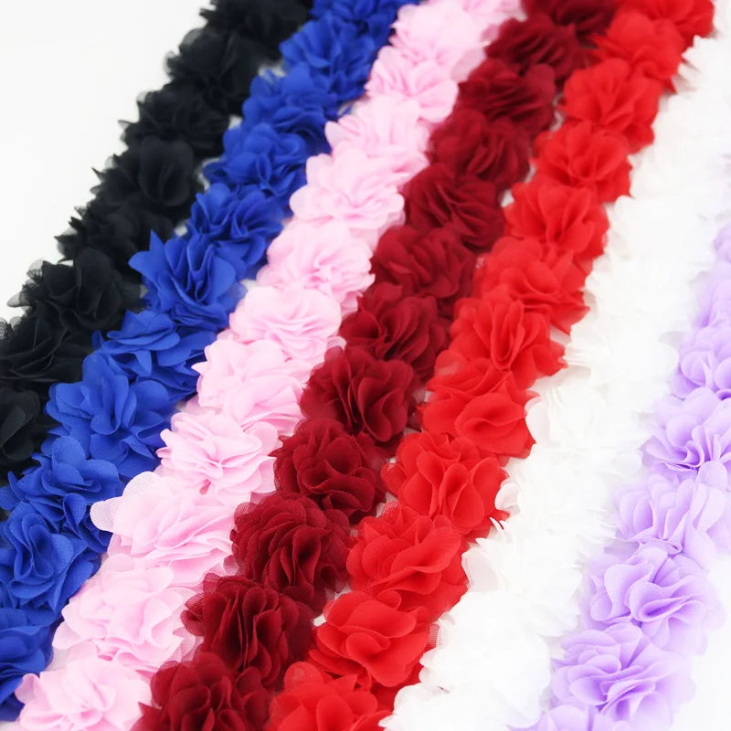 (1 meter) Chiffon Mesh Lace Fabric Webbing Party Decoration Flower Diy Gift Ribbons Crafts Non-woven Fabrics Base