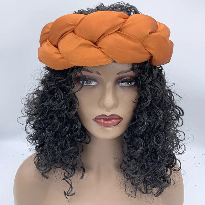 Latest Exaggerated Satin Twist Braids Headband Handmade African Headtie Nigerian Wedding Gele Women Turbans Ladies Head Wraps
