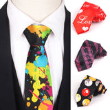 Skinny Ties For Men Women Colorful Printed Casual Neck Tie Slim Neckties Funny Fashion Mens Necktie For Wedding Party Gravata