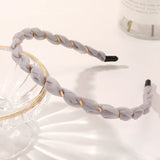 Organza Hairbands For Women Cross Weaving Hair Hoop Bands Korea Fashion Bright Silk Metal Headband Girls Hair Accessories Turban