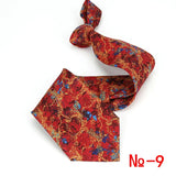 Original 9cm Natural Silk Tie Handmade Fashion Men Neck Tie Multicolor Men Digital Print Neckties For Party Paisley Plaid Cravat