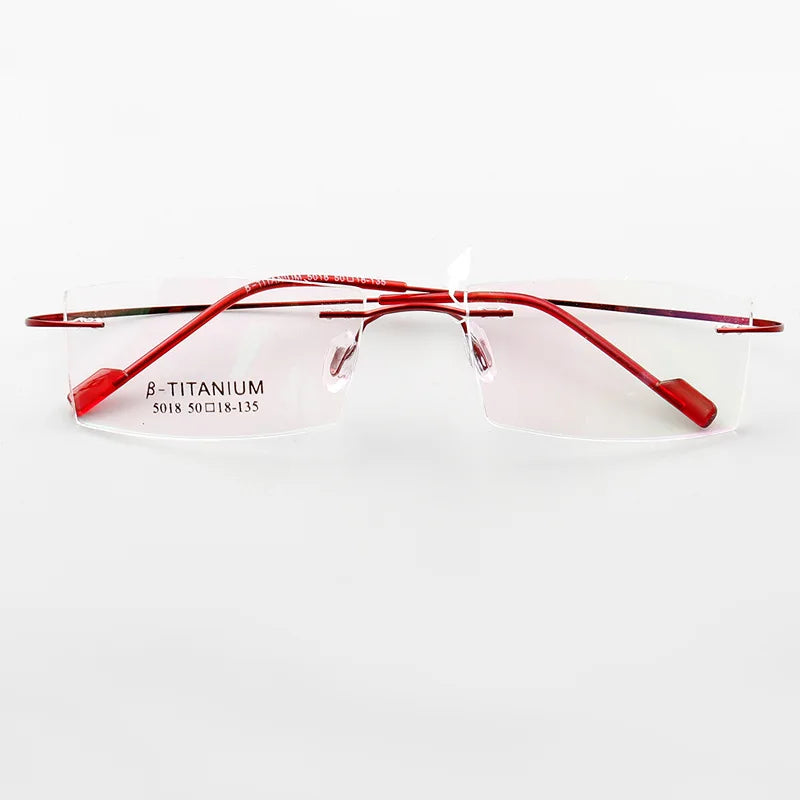 Titanium Eyeglasses Rimless Optical Ultralight Glasses Frame No Screw Prescription Spectacle Frameless Glasses Eyeglasses B2