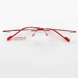 Titanium Eyeglasses Rimless Optical Ultralight Glasses Frame No Screw Prescription Spectacle Frameless Glasses Eyeglasses B2