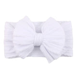 Solid Cable Bow Baby Headband for Child Nylon Layers Headwear Kids Elastic Turban Headwraps Newborn Boys Girls Hair Accessories