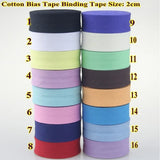 100% Cotton Bias tape, 20mm width 3/4" Ironed Single Fold Binding Bias Tape For Garment Craft DIY Handmaking 5m/lot