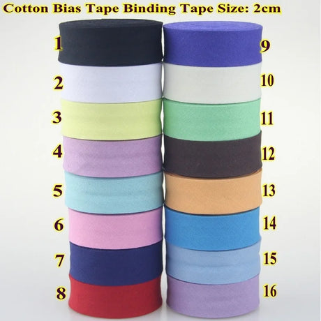 100% Cotton Bias tape, 20mm width 3/4" Ironed Single Fold Binding Bias Tape For Garment Craft DIY Handmaking 5m/lot