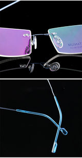 Titanium Eyeglasses Rimless Optical Ultralight Glasses Frame No Screw Prescription Spectacle Frameless Glasses Eyeglasses B2