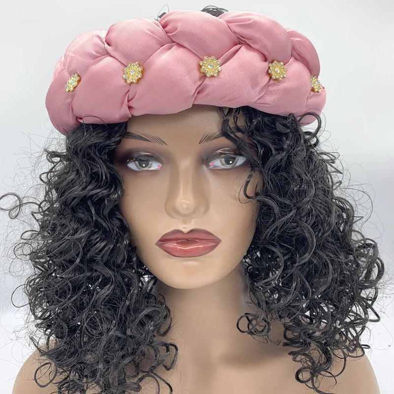 Latest Exaggerated Satin Twist Braids Headband Handmade African Headtie Nigerian Wedding Gele Women Turbans Ladies Head Wraps