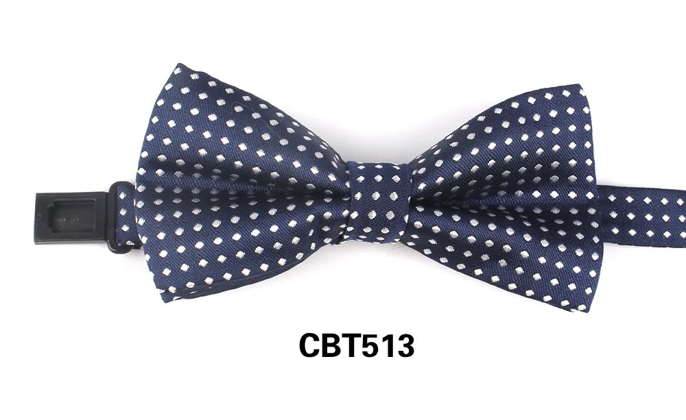 NEW Dots Children Bowtie Fashion Neckwear Adjustable Unisex Bow Tie for Boy and Girl Polyester Pre-Tied