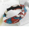 Women Elegant Top Knot Headband Print Dot Hairbands Girls Striped Plaid Flower Hair Hoop Fashion Hair Accessories FG0320