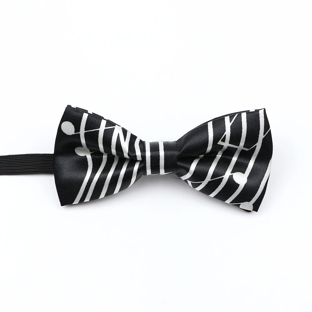 Musical Note Bow Tie Guitar Piano Stave Adult Children Bowtie Novelty Handmade Butterfly Wedding Party Men Gift Accessories
