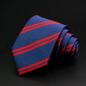 New Men's Tie Classic Stripe 7cm Jacquard Red Blue Green Necktie Daily Wear Cravat Wedding Party Dress Accessories Gift For Man