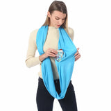 180CM women zipper pocket scarf infinity scarf solid color woman storage item scarf bib ring scarves warm sweat cloth travel