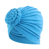 New Women cotton top knotted turban hat bonnet Hijab chemo cap headbands Female Muslim Hat Head Cover Night Cap Hair Accessories