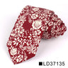 New Floral Tie For Men Women Skinny Cotton Neck Tie For Wedding Casual Mens Neckties Classic Suits Flower Print Neck Ties Cravat