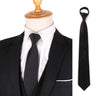 Narrow Black Neck Tie For Men Women Polyester Zipper Neck Ties Suits Classic Ties For Wedding Business Men Skinny Necktie