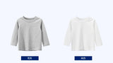 7 Colours Children's T-shirt Cotton Long Sleeve Solid Colour Base Coat Leisure Wear Boys Girls Tops Kids Clothes