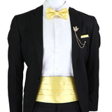 New Fashion Mens Cummerbund Bow Tie Brooch Set Black Red Blue   Waist Seal For Formal Tuxedo Business Suit Dinner Accessories