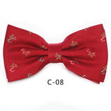 JEMYGINS Christmas Bow Ties for Mens Shirt  Snowflake Christmas Tree Pattern Men Silk Bow Tie  Christmas Party Gift