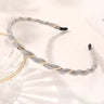 Organza Hairbands For Women Cross Weaving Hair Hoop Bands Korea Fashion Bright Silk Metal Headband Girls Hair Accessories Turban