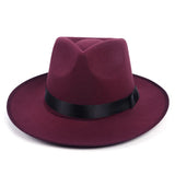 Fedora hat retro top hat  British jazz hat male Michael Jackson hat autumn and winter unisex big brim hat