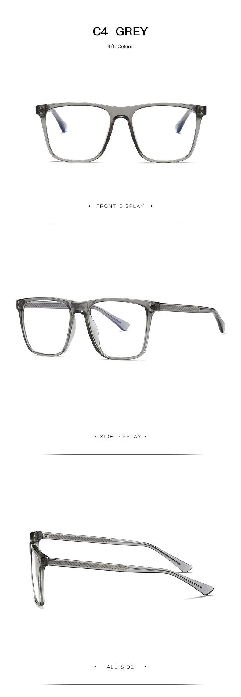 Blue Light Blocking Glasses Frame for Optical Prescription Eyeglasses Frame New Arrival Full Rim Plastic UV400 Anti-scratch
