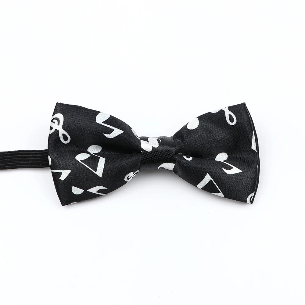Musical Note Bow Tie Guitar Piano Stave Adult Children Bowtie Novelty Handmade Butterfly Wedding Party Men Gift Accessories