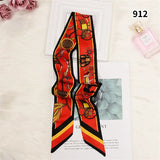 Luxury Brand Horse Bag Scarf 2023 New Design Womens Silk Scarf Fashion Head Scarf Headwear Long Skinny Scarves Bag Accessories