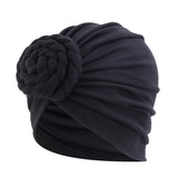 New Women cotton top knotted turban hat bonnet Hijab chemo cap headbands Female Muslim Hat Head Cover Night Cap Hair Accessories