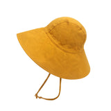 Big Brim Baby Sun Hat Summer Spring Kids Bucket Hat for Girls Boys Cotton Linen Children Cap Beach Travel Kids Hats Caps 2M-4Y
