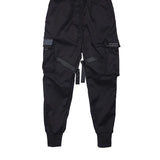 Ribbons Harem Joggers Men Cargo Pants Streetwear 2023 Hip Hop Casual Pockets Track Pants Male Harajuku Fashion Trousers