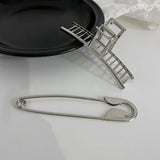 Ruoshui Woman Trendy Silver Pin Hair Claws Women Hair Clips Fashion Hairpins Women Hair Accessories Hairgrip Barrettes Headwear